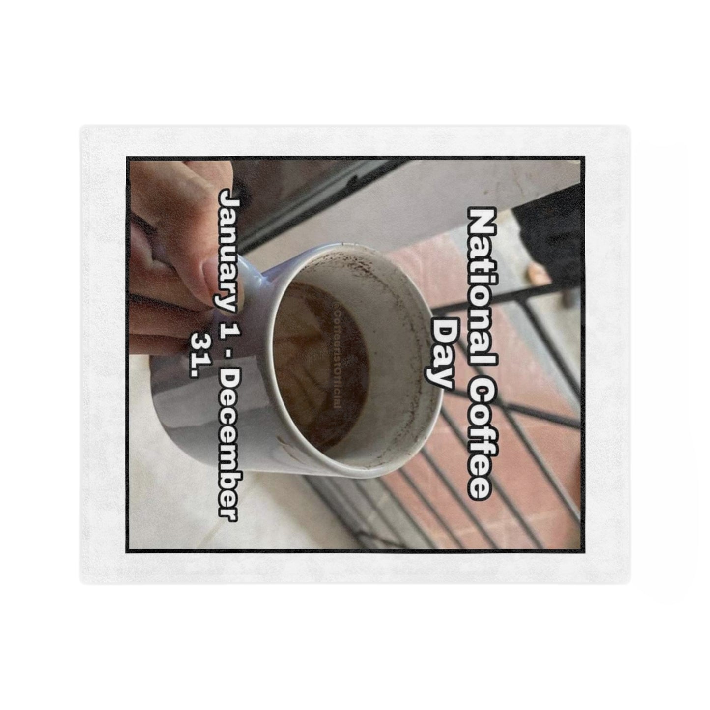 National Coffee Day Velveteen Microfiber Blanket