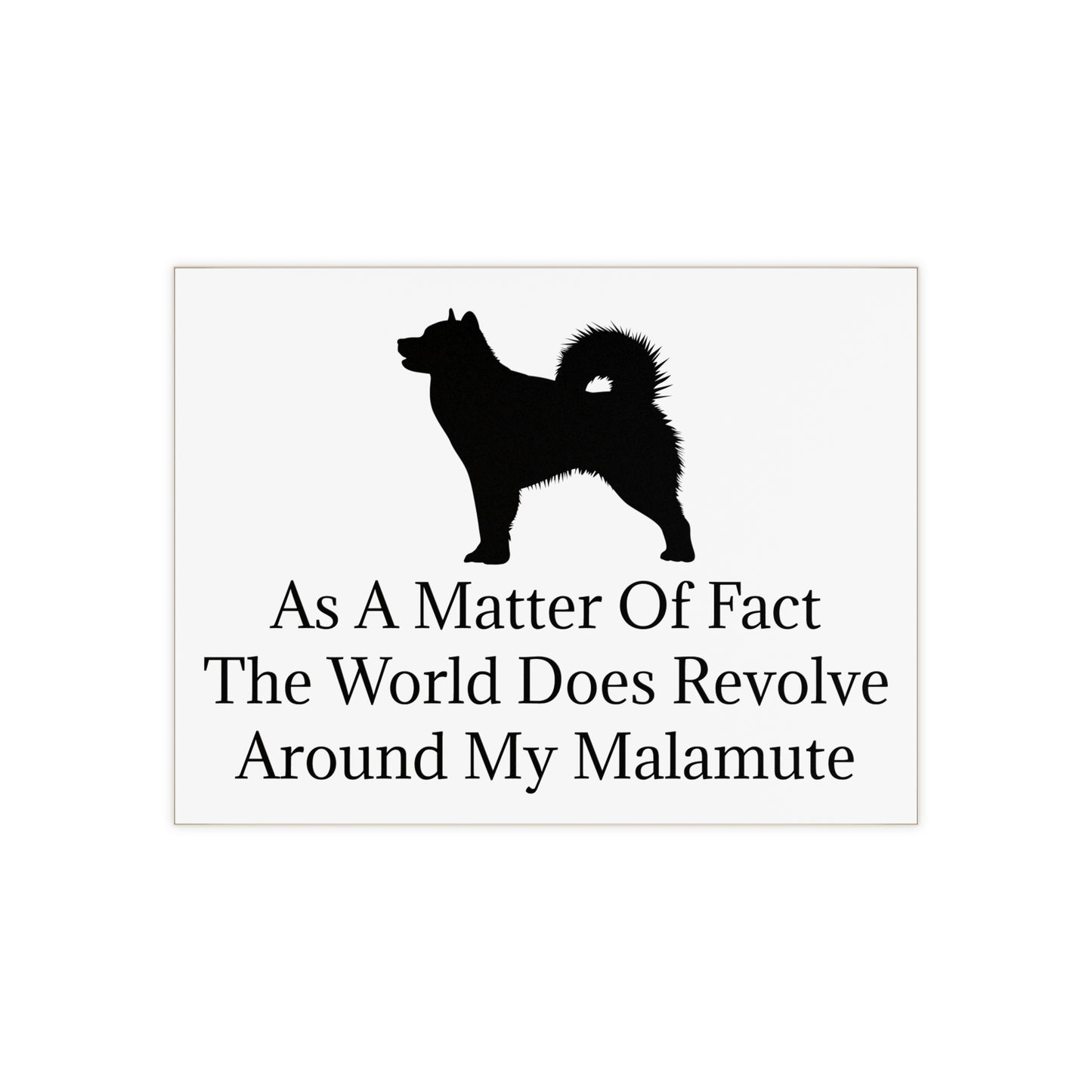 Matter Of Fact Malamute Ceramic Photo Tile