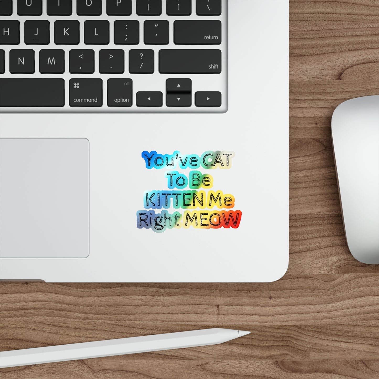 Kitten Me Holographic Sticker