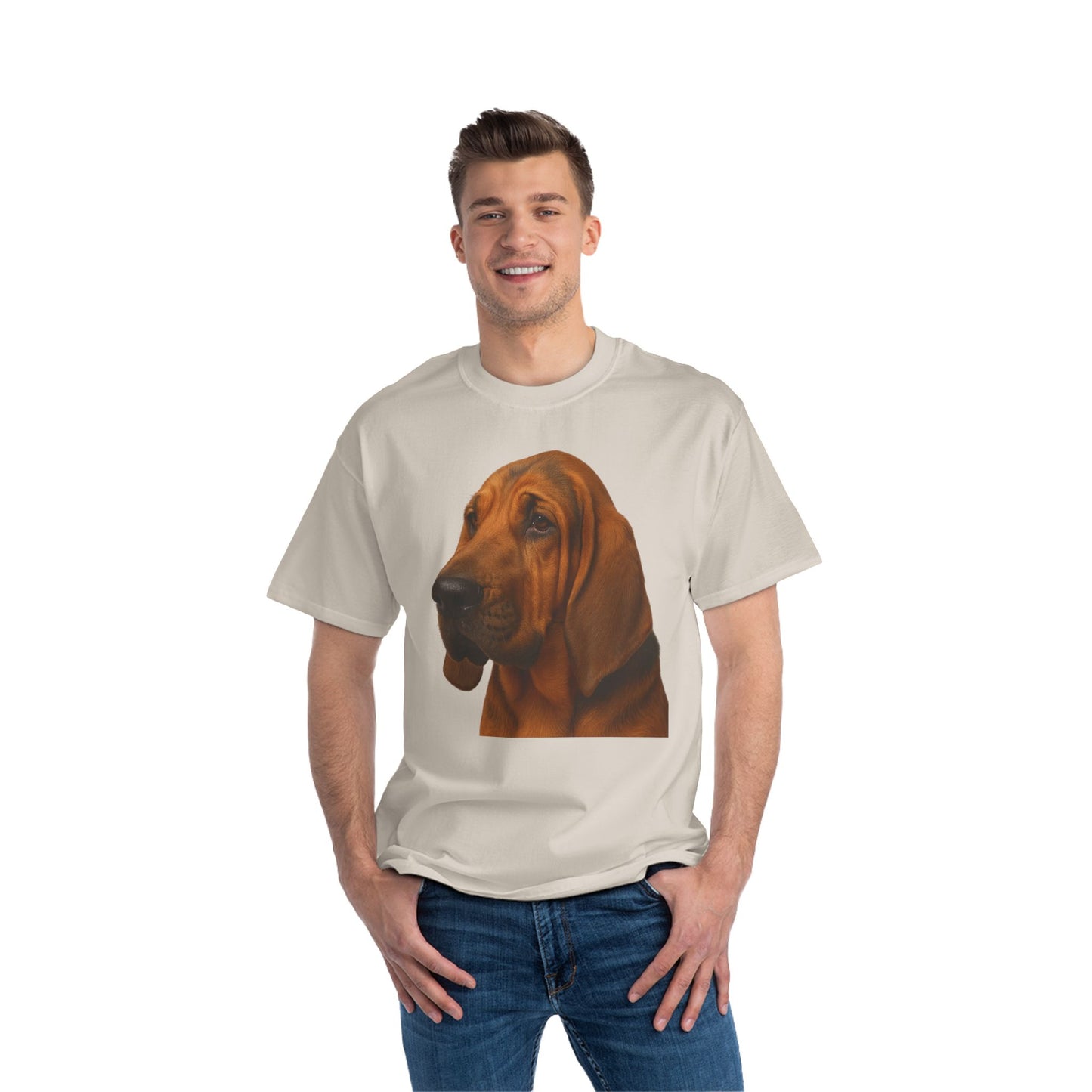 Bloodhound Head Men's Short-Sleeve Crewneck Tee