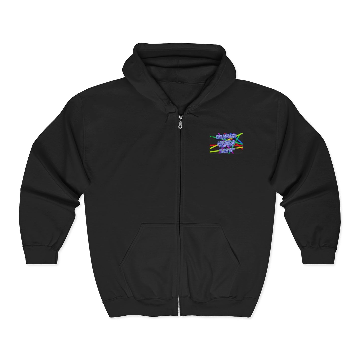 Glow Sticks Unisex Full Zip Hoodie