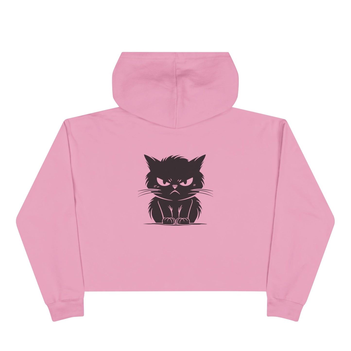 Angry Cat Women's Crop Hoodie