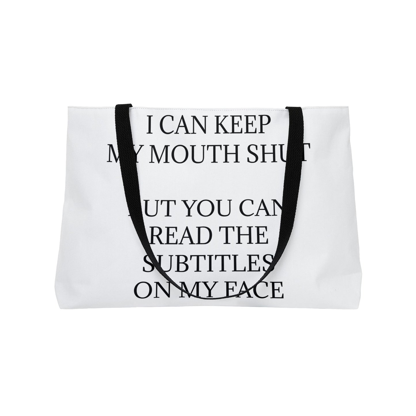 Subtitles Weekender Tote Bag