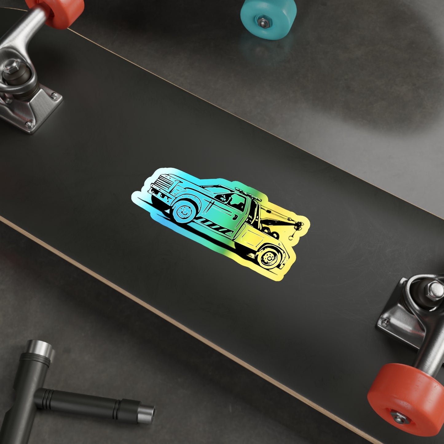 Wheel Lift Tow Truck Holographic Sticker