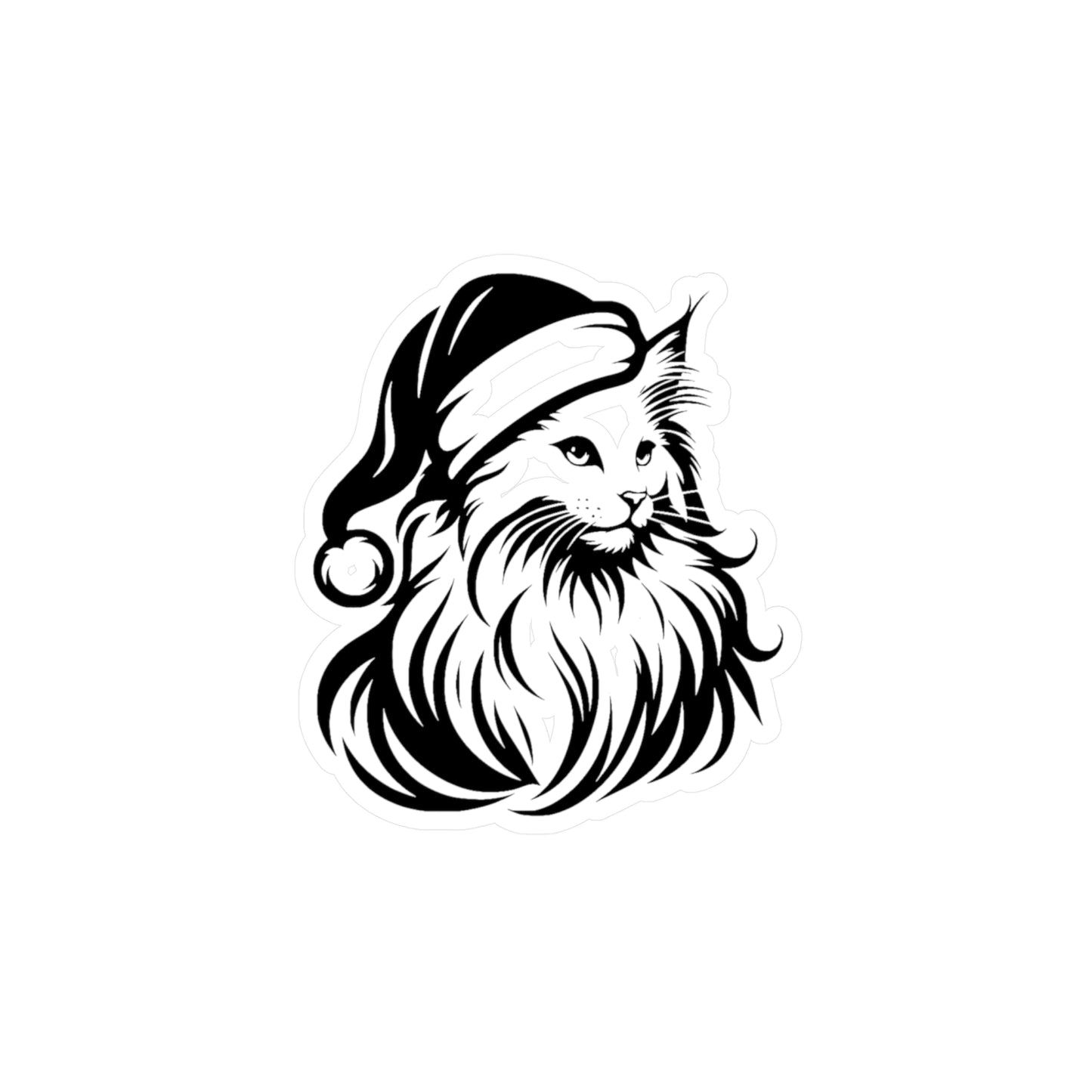Santa Paws Cat Vinyl Decal