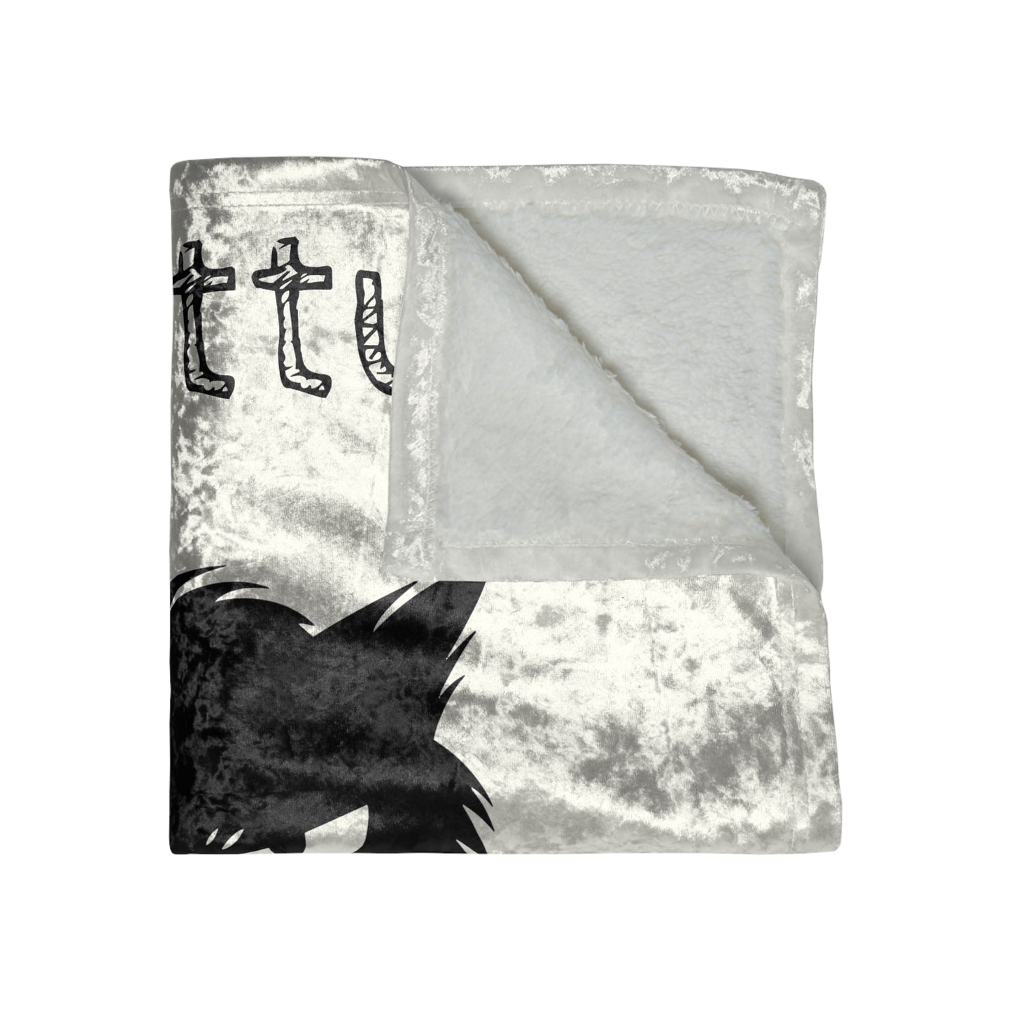 CAT-ittude Crushed Velvet Blanket
