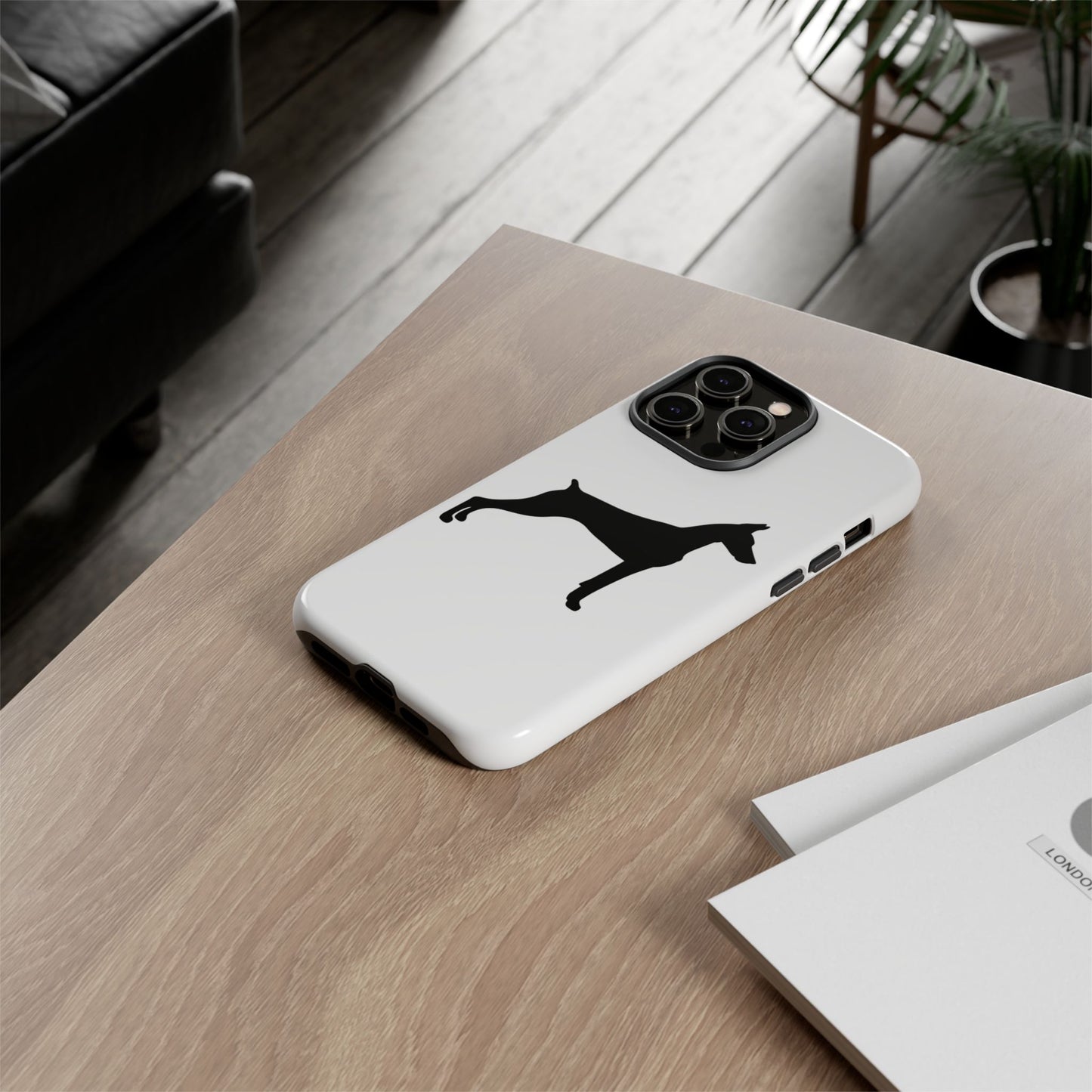 Doberman Silhouette iPhone Case