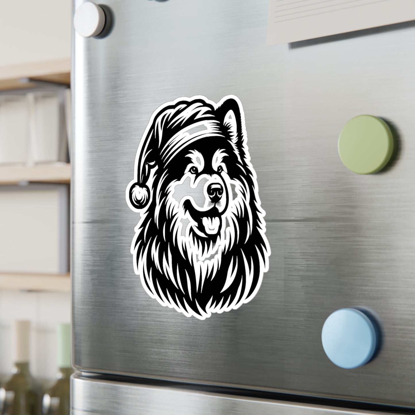 Santa Paws Malamute Vinyl Decal