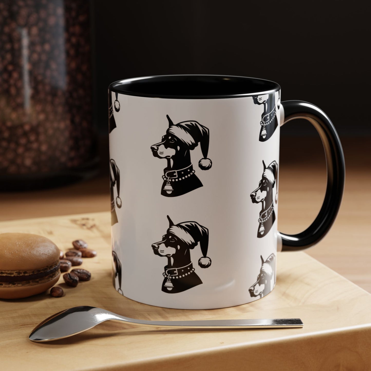 Santa Paws Doberman 2-Tone Coffee Mug
