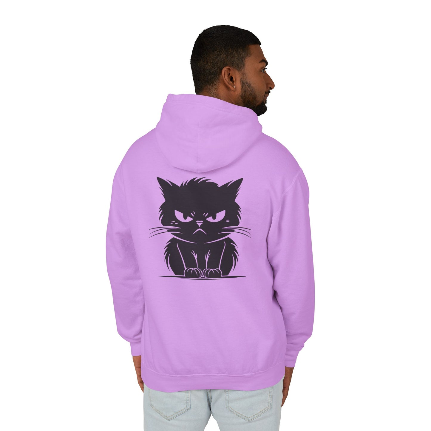 Angry Cat Unisex Lightweight Hoodie