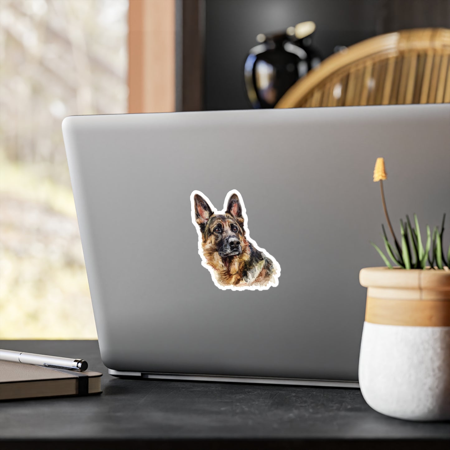German Shepherd Head Vinyl Decal