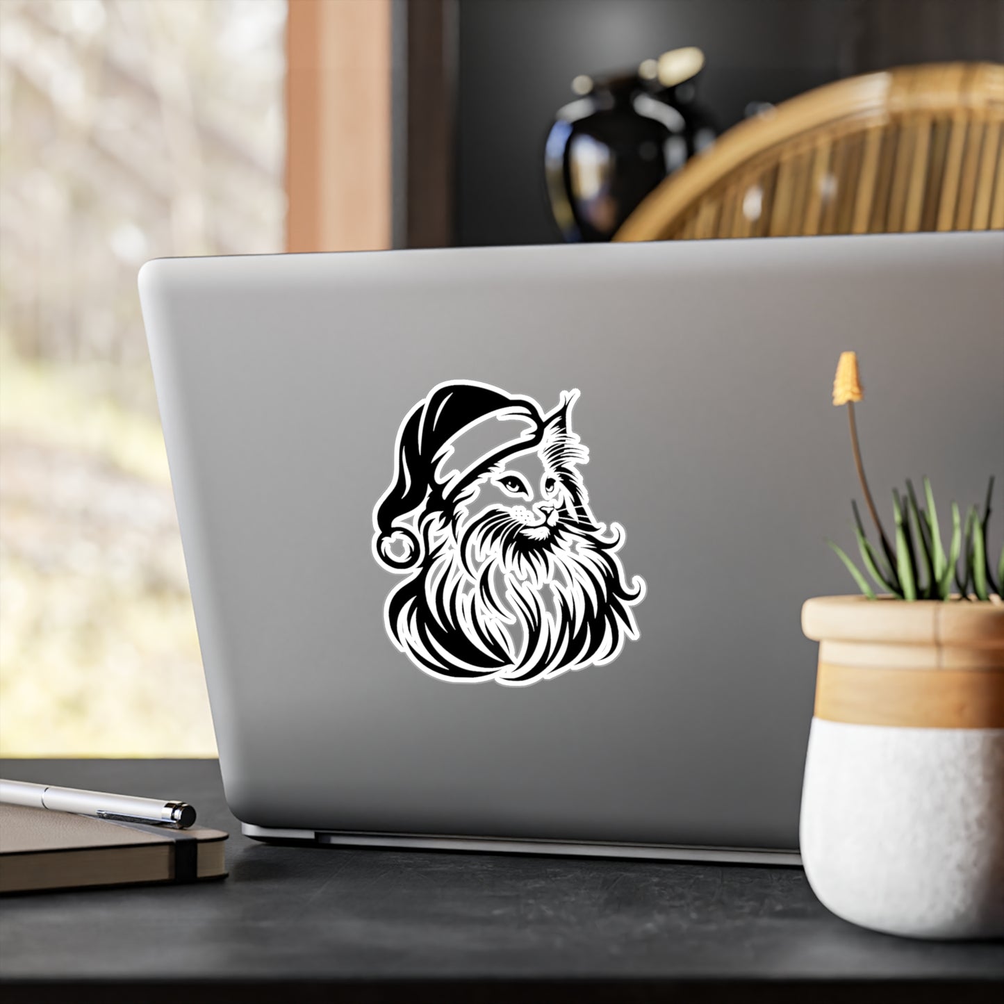 Santa Paws Cat Vinyl Decal