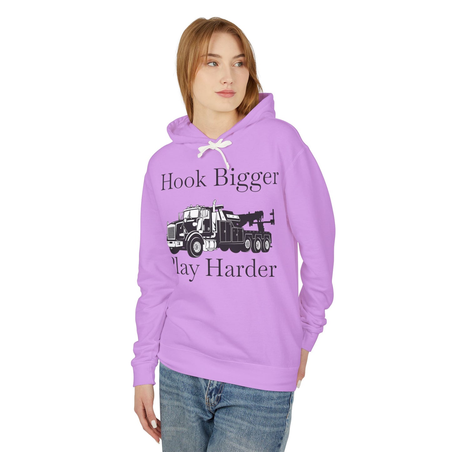 Hook Bigger Heavy Tow Truck Unisex Lightweight Hoodie
