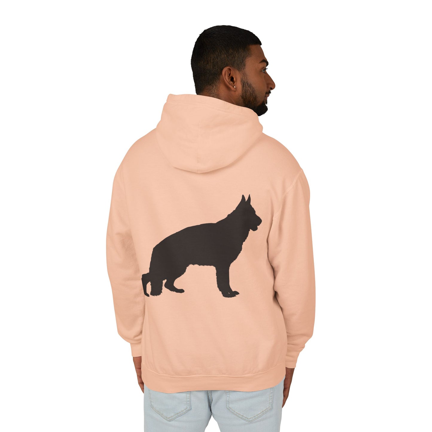 German Shepherd Silhouette Unisex Lightweight Hoodie