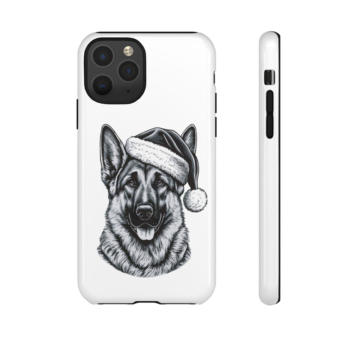 Santa Paws German Shepherd iPhone Case