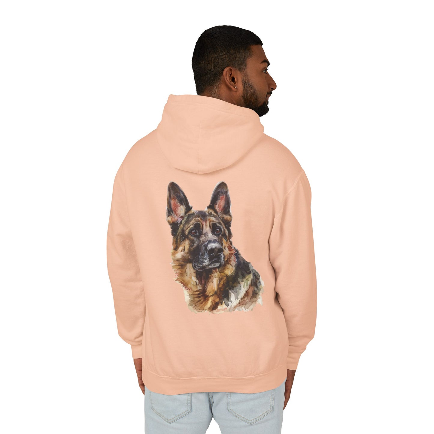 German Shepherd Head Unisex Lightweight Hoodie