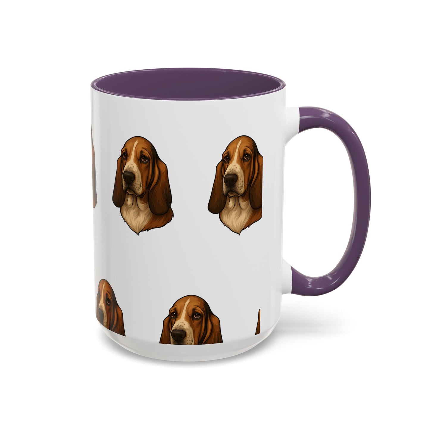 Basset Hound Head 2-Tone Coffee Mug