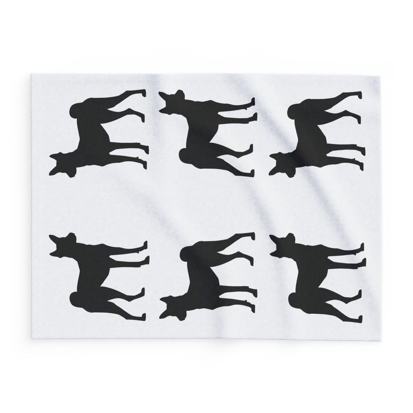 Basenji Silhouette Arctic Fleece Blanket