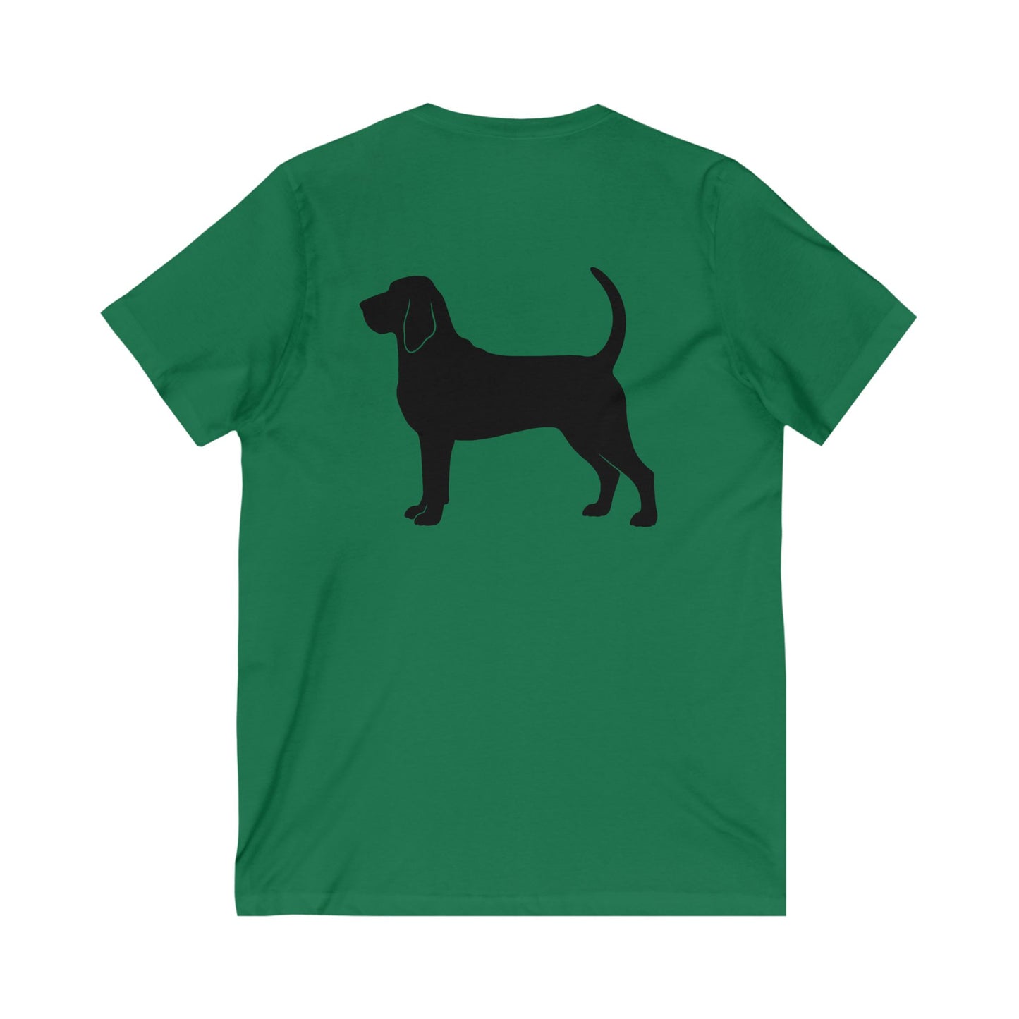 Bloodhound Silhouette Unisex Short Sleeve V-Neck Tee
