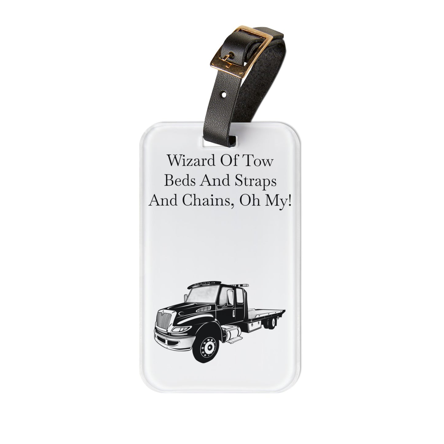 Wizard Of Tow Leather Strap Luggage Tag