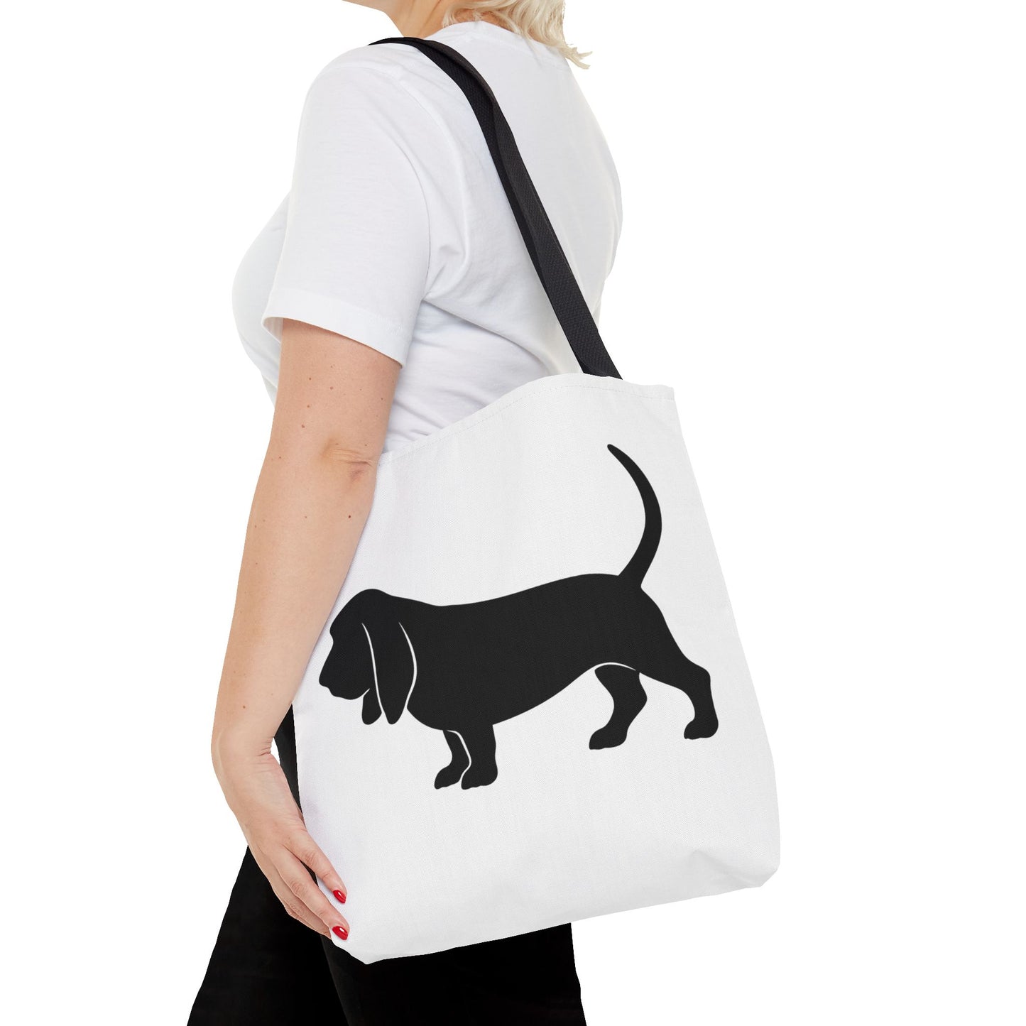 Basset Hound Silhouette Tote Bag
