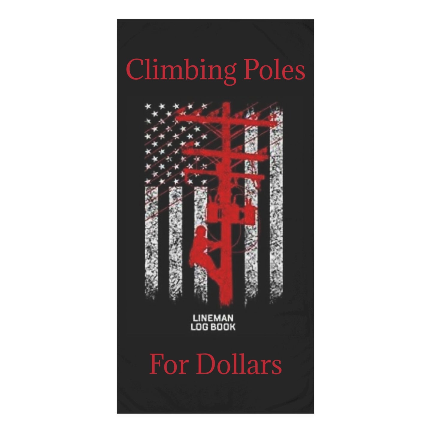 Climbing Poles Mink-Cotton Beach Towel