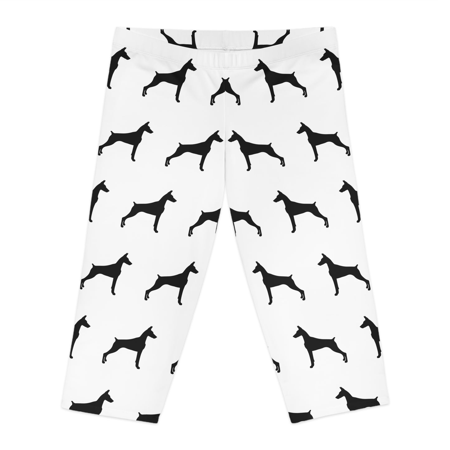 Doberman Silhouette Women's Capri Leggings