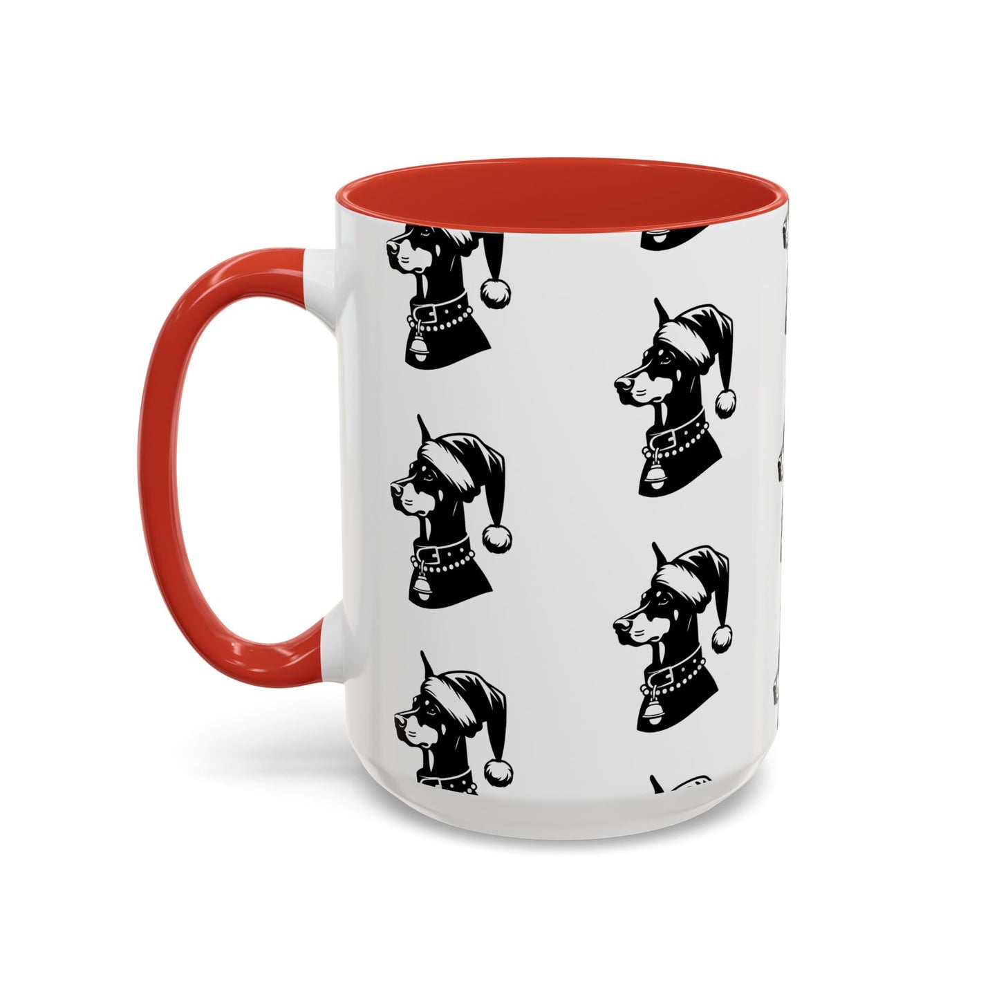 Santa Paws Doberman 2-Tone Coffee Mug