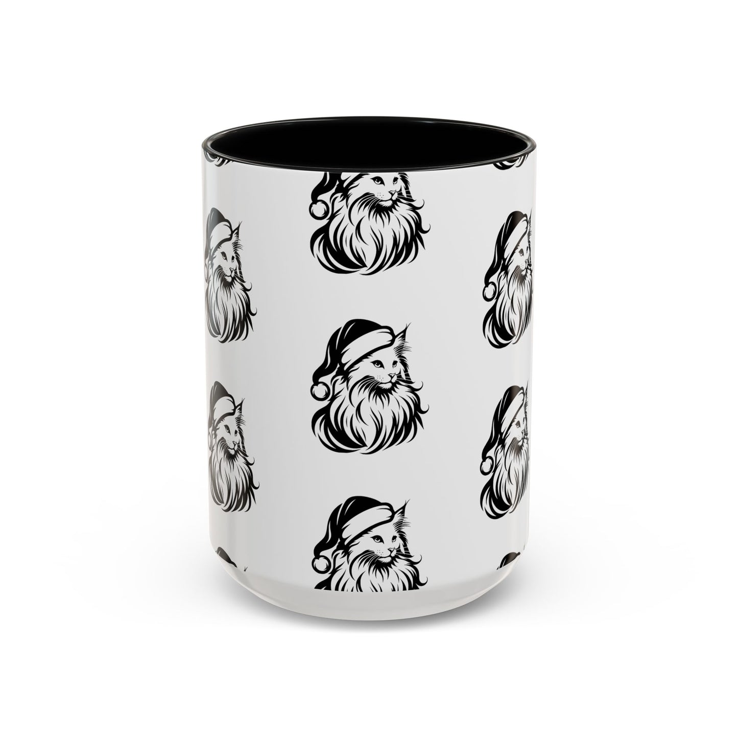 Santa Paws Cat 2-Tone Coffee Mug