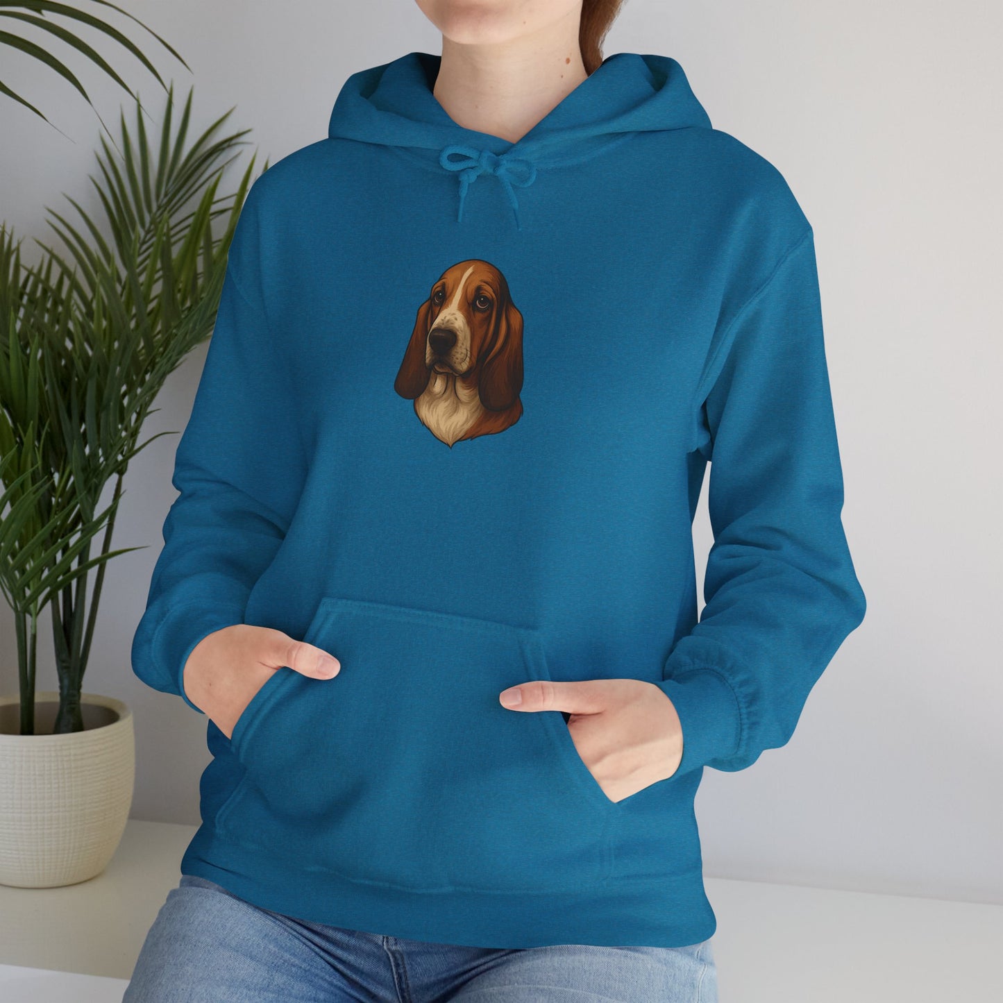 Basset Hound Head Unisex Hoodie