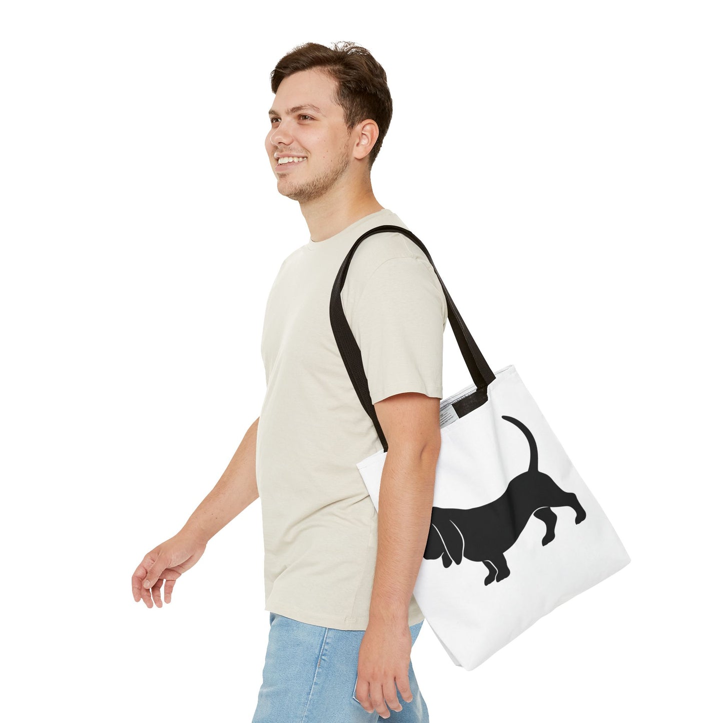 Basset Hound Silhouette Tote Bag