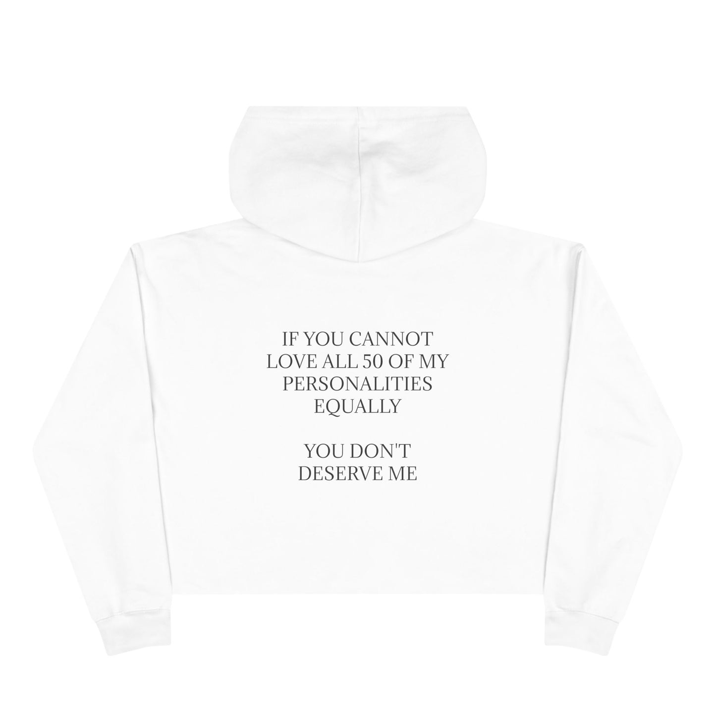 50 Personalities Women's Crop Hoodie