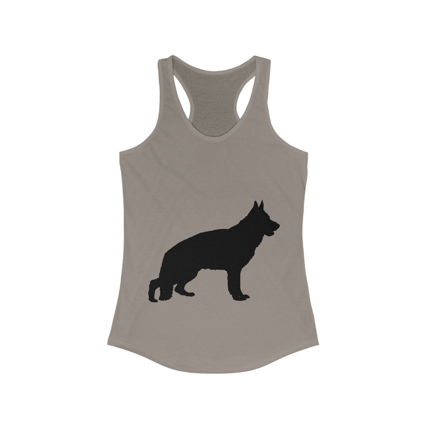 German Shepherd Silhouette Women's Racerback Tank