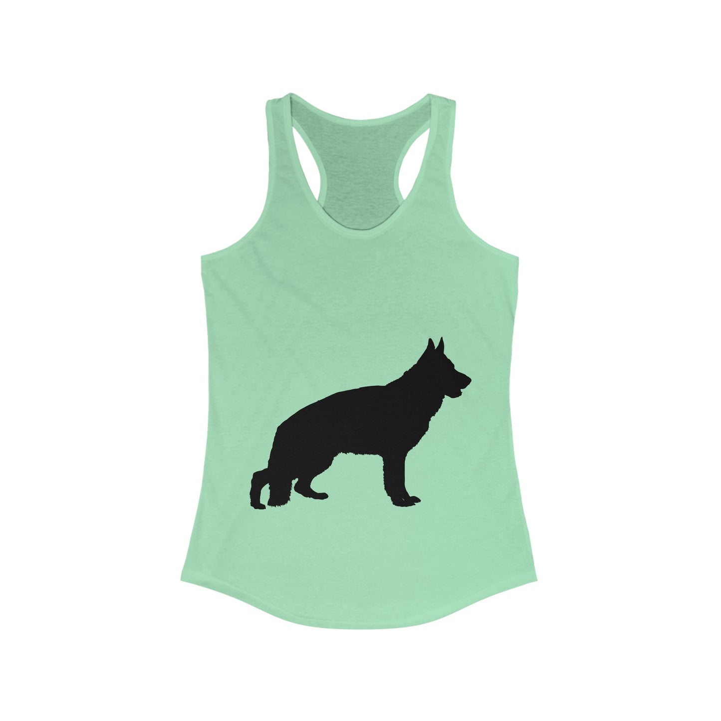 German Shepherd Silhouette Women's Racerback Tank