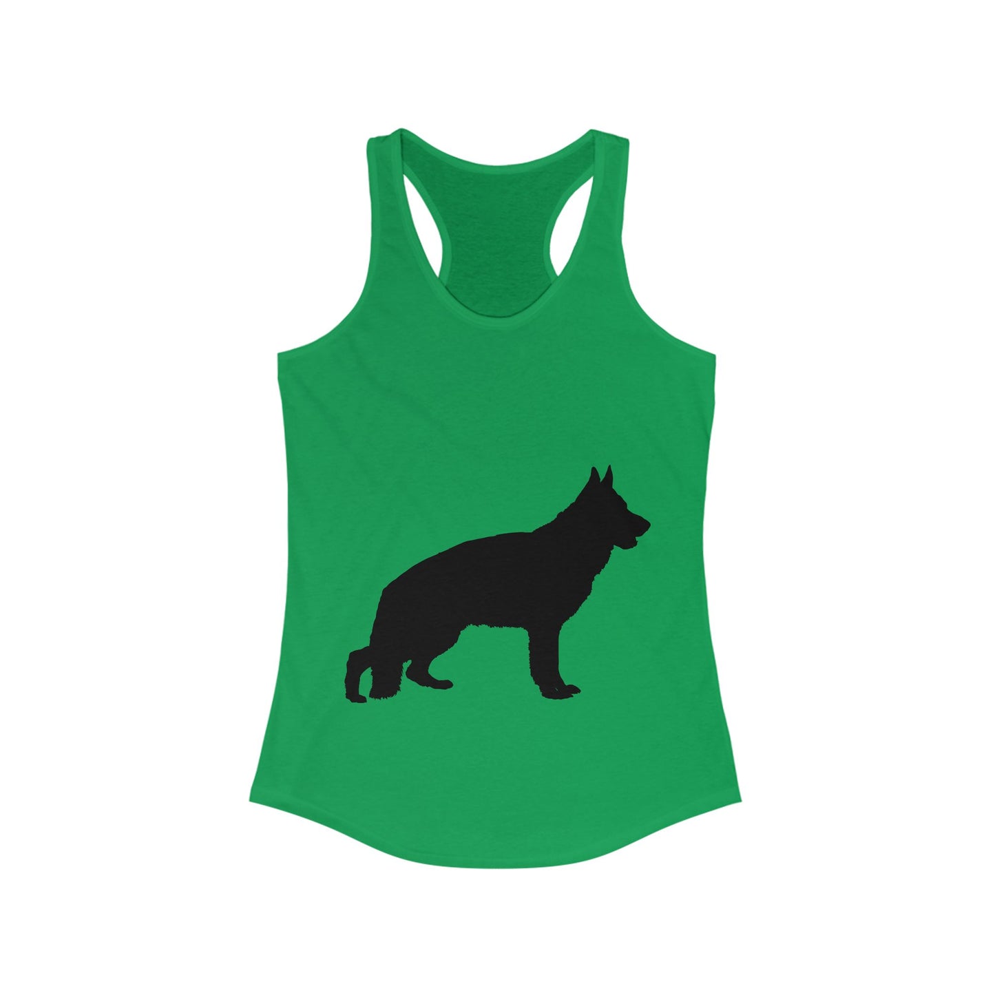 German Shepherd Silhouette Women's Racerback Tank