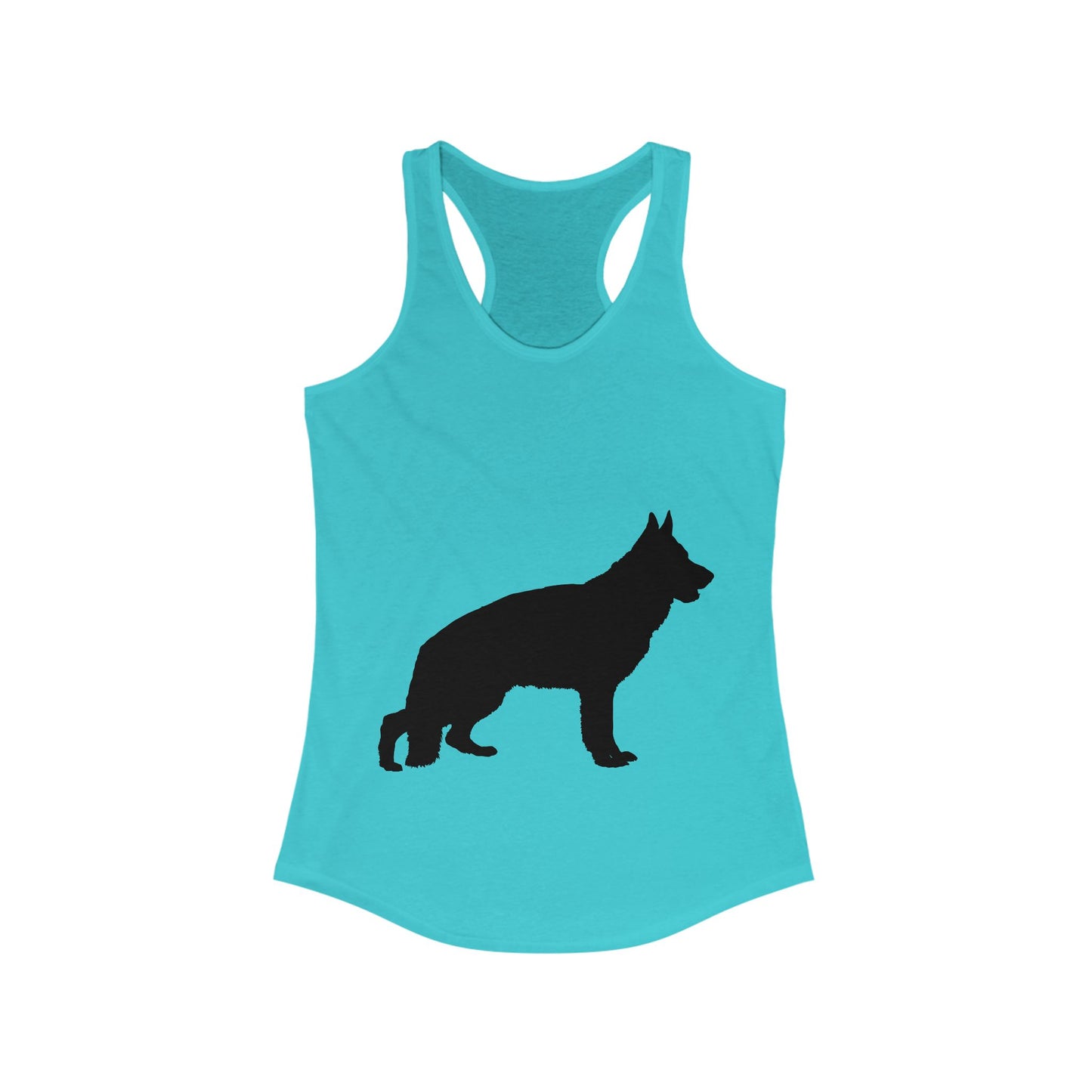 German Shepherd Silhouette Women's Racerback Tank