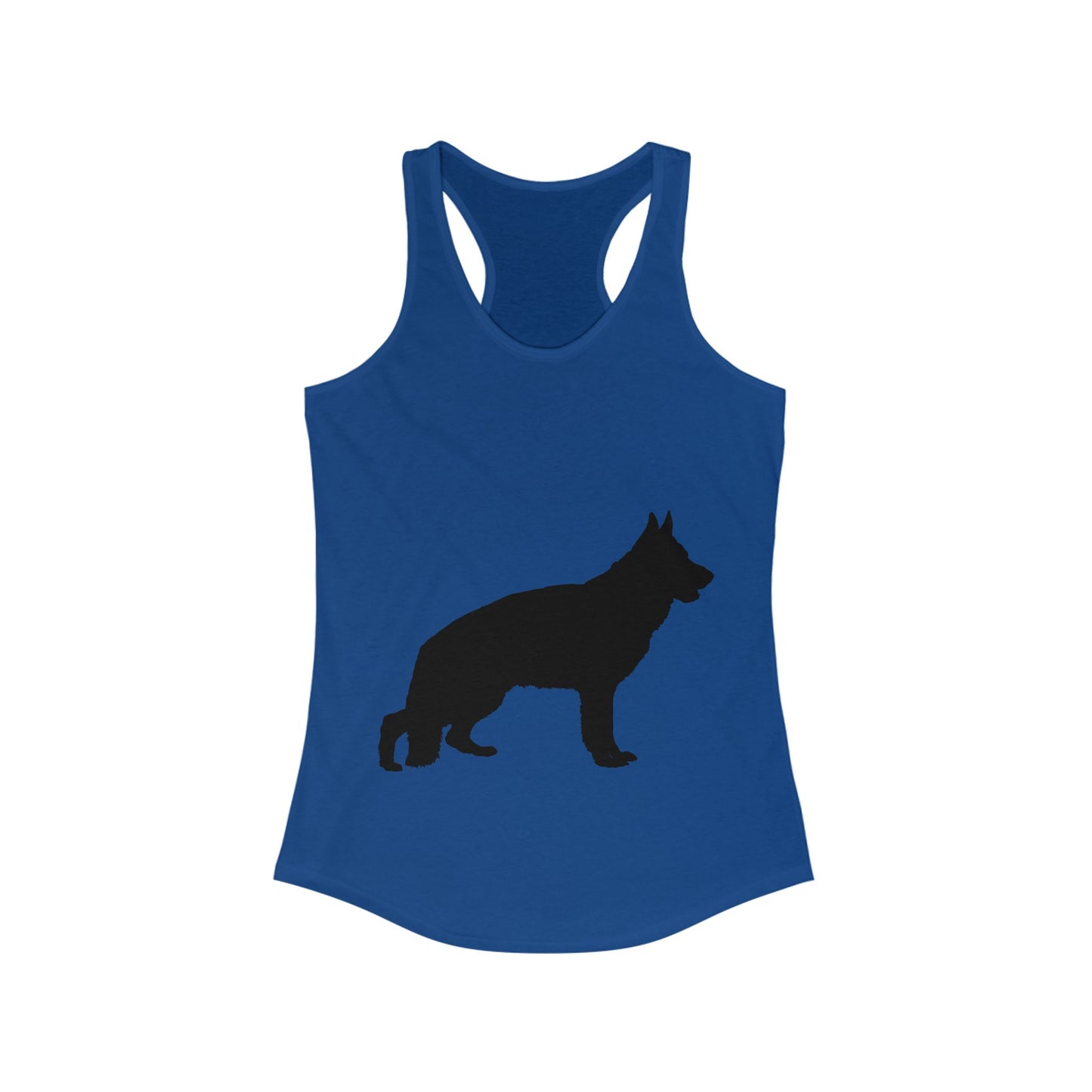 German Shepherd Silhouette Women's Racerback Tank