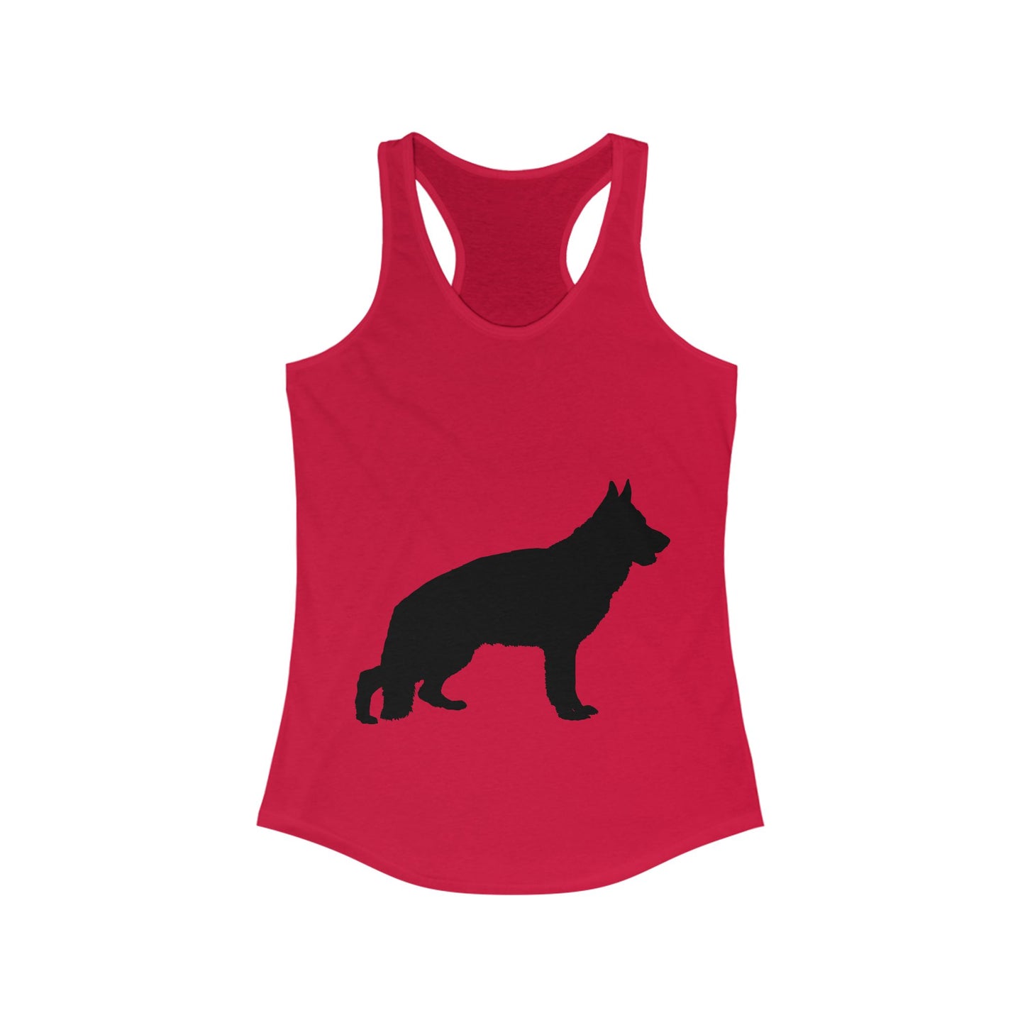 German Shepherd Silhouette Women's Racerback Tank