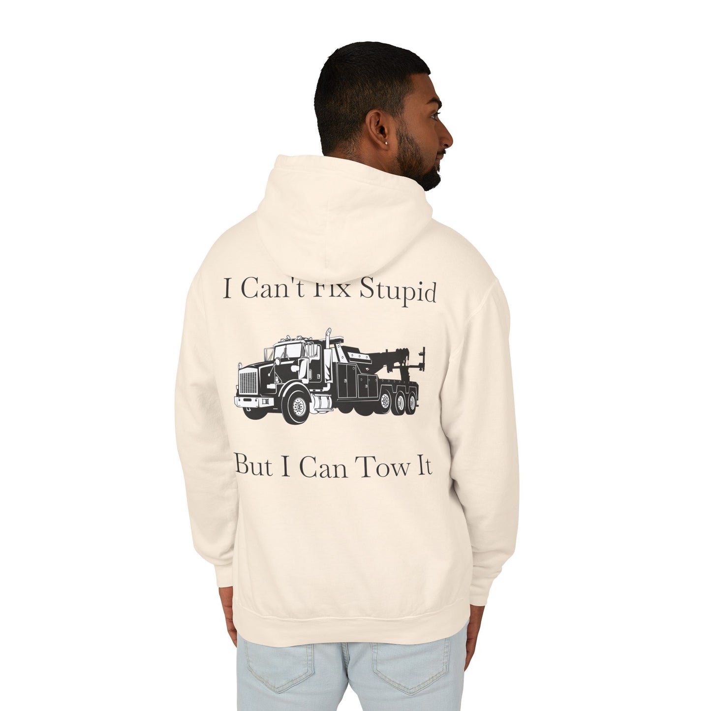 I Can't Fix Stupid Heavy Tow Truck Unisex Lightweight Hoodie