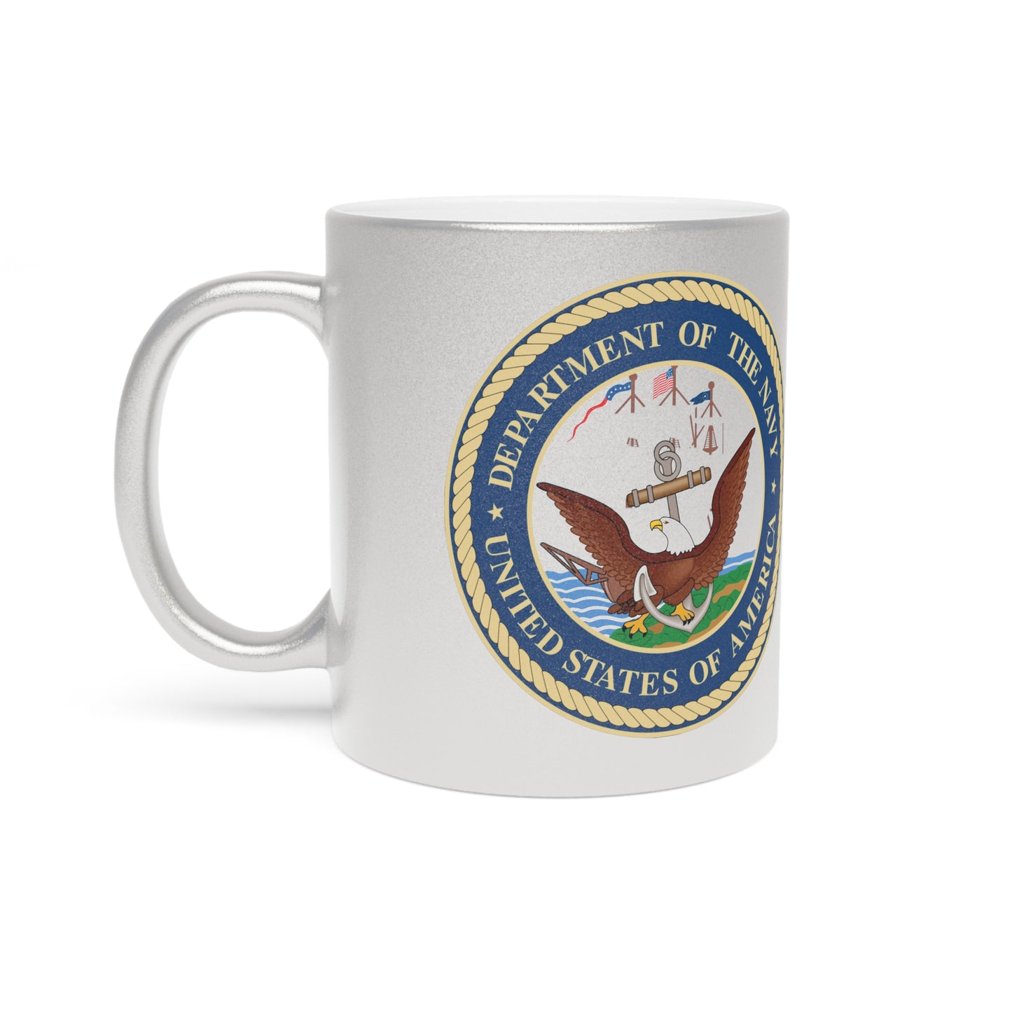 US Navy Metallic Coffee Mug
