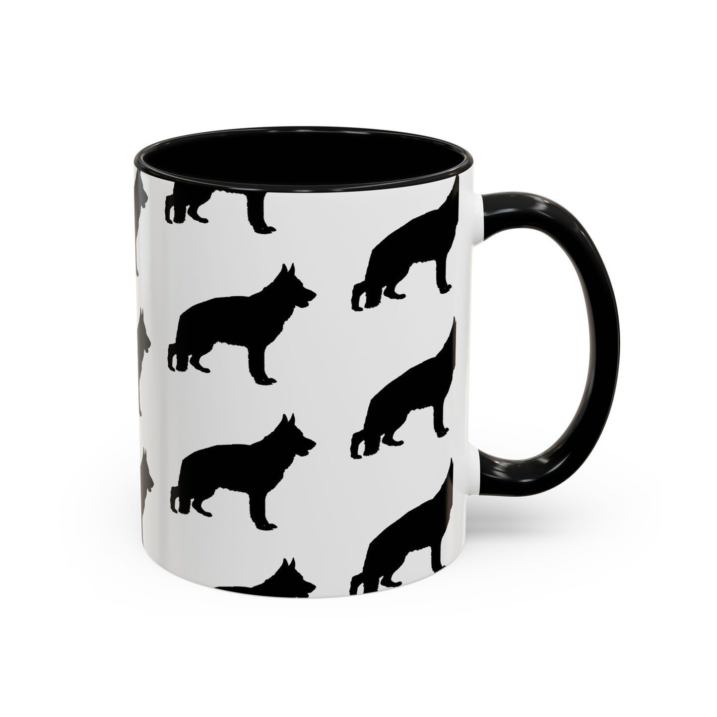 German Shepherd Silhouette 2-Tone Coffee Mug