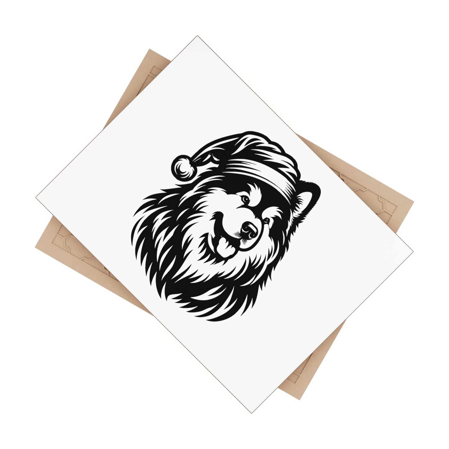 Santa Paws Malamute Ceramic Photo Tile