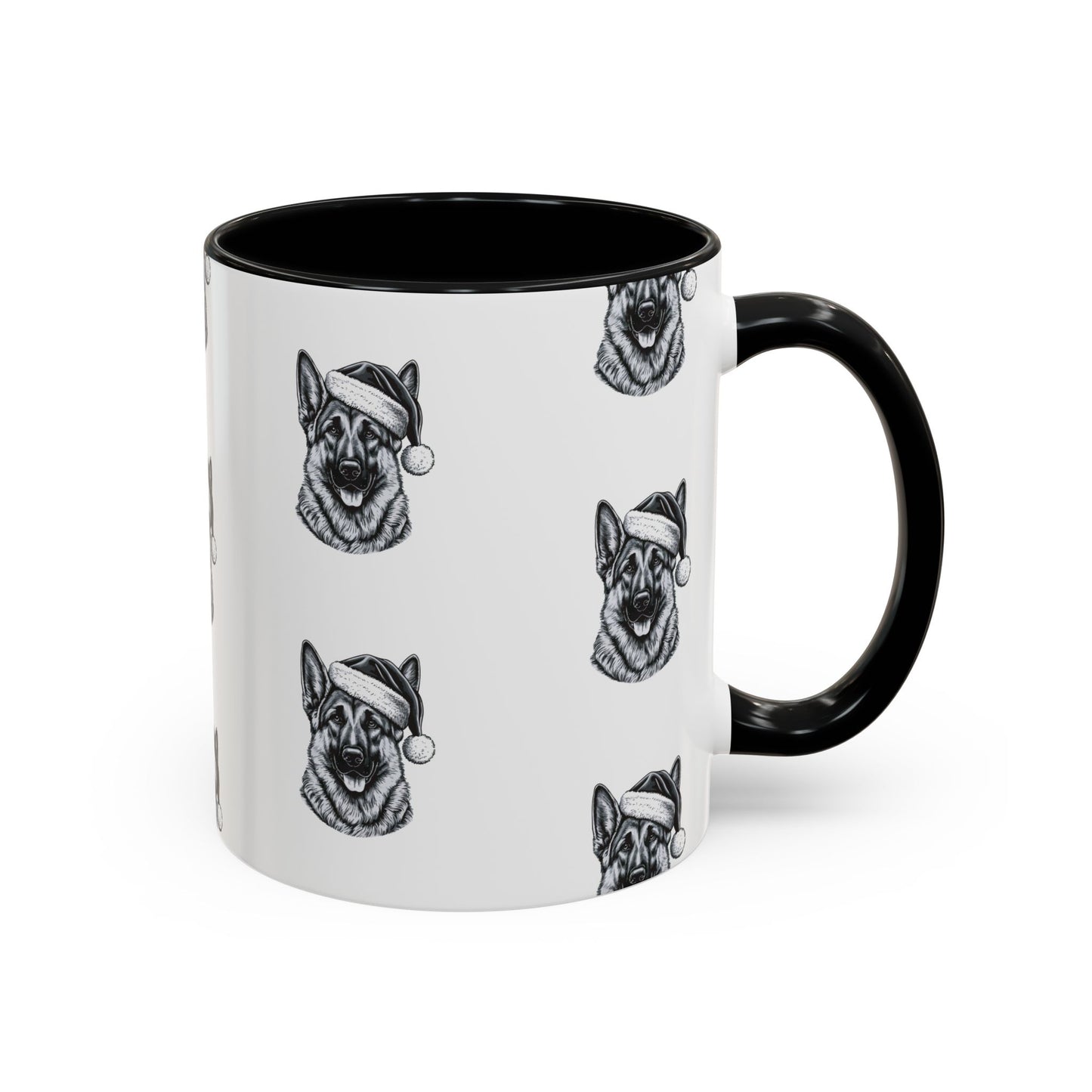 Santa Paws German Shepherd 2-Tone Coffee Mug