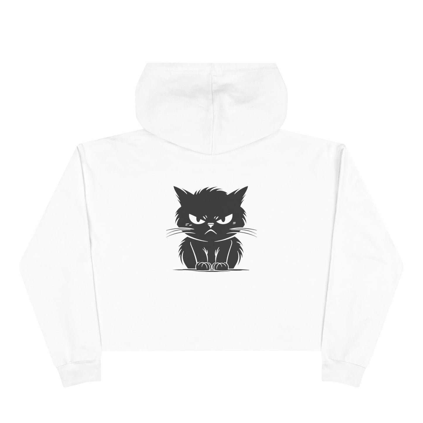 Angry Cat Women's Crop Hoodie