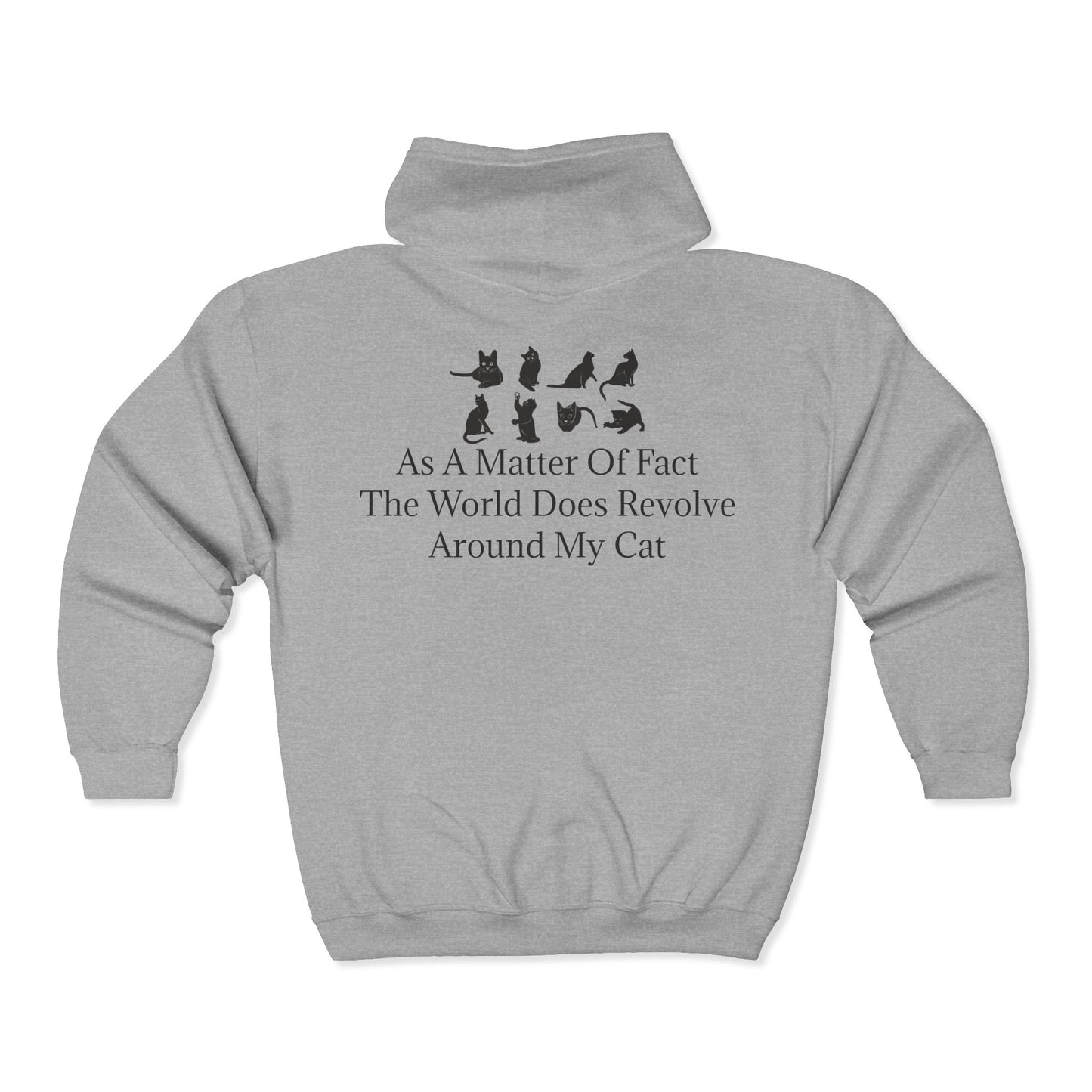 Matter Of Fact Cat Unisex Full Zip Hoodie