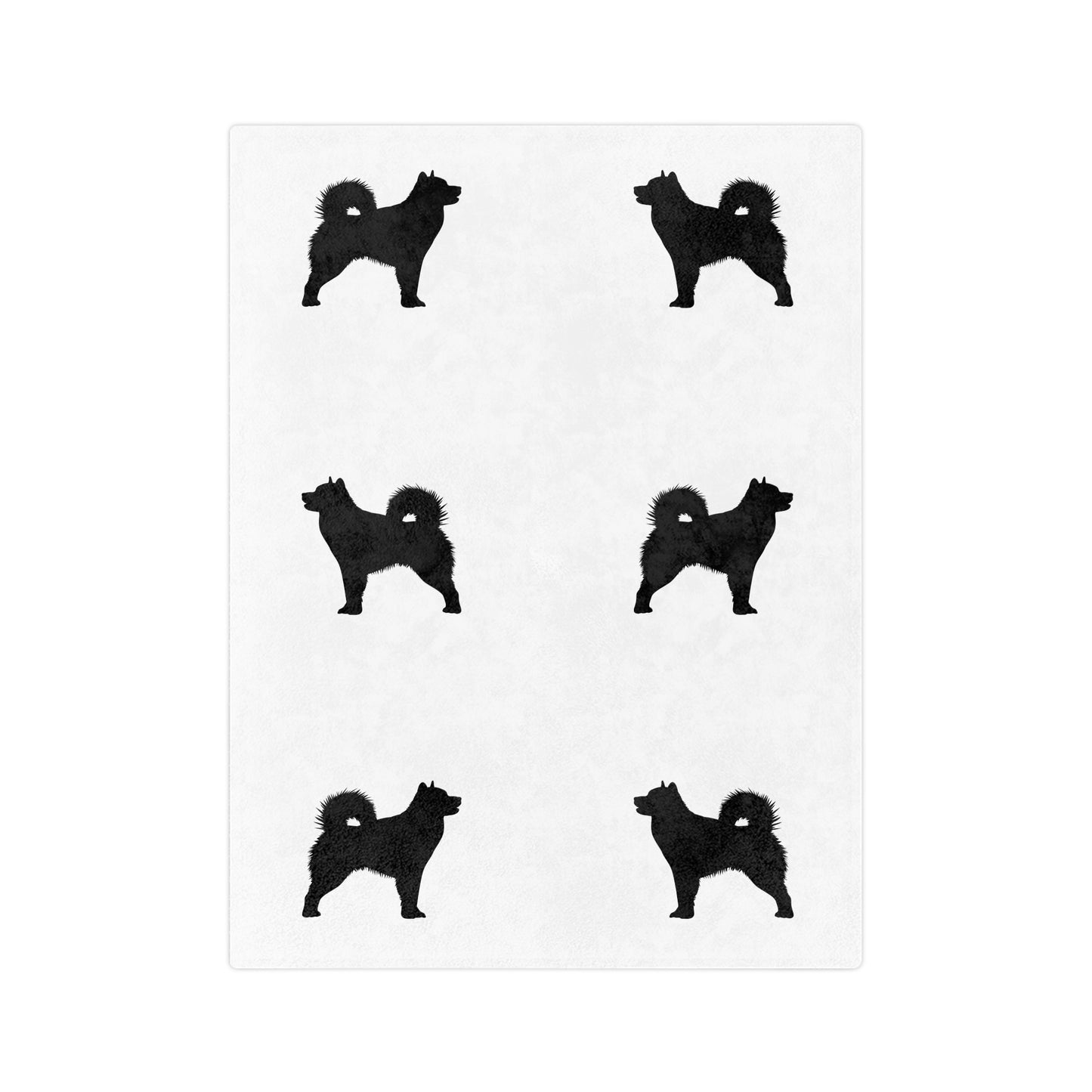 Malamute Silhouette Velveteen Microfiber Blanket