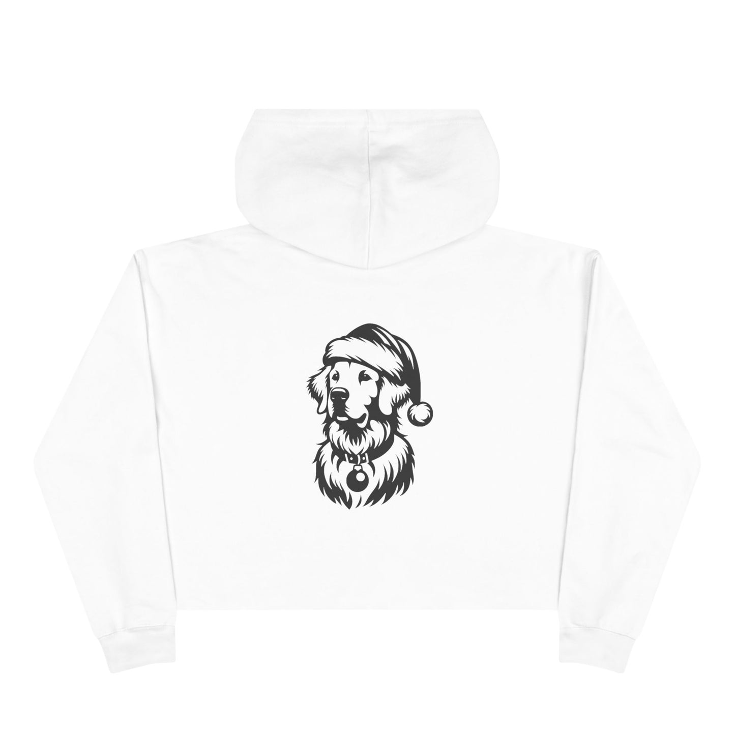 Santa Paws Golden Women's Crop Hoodie