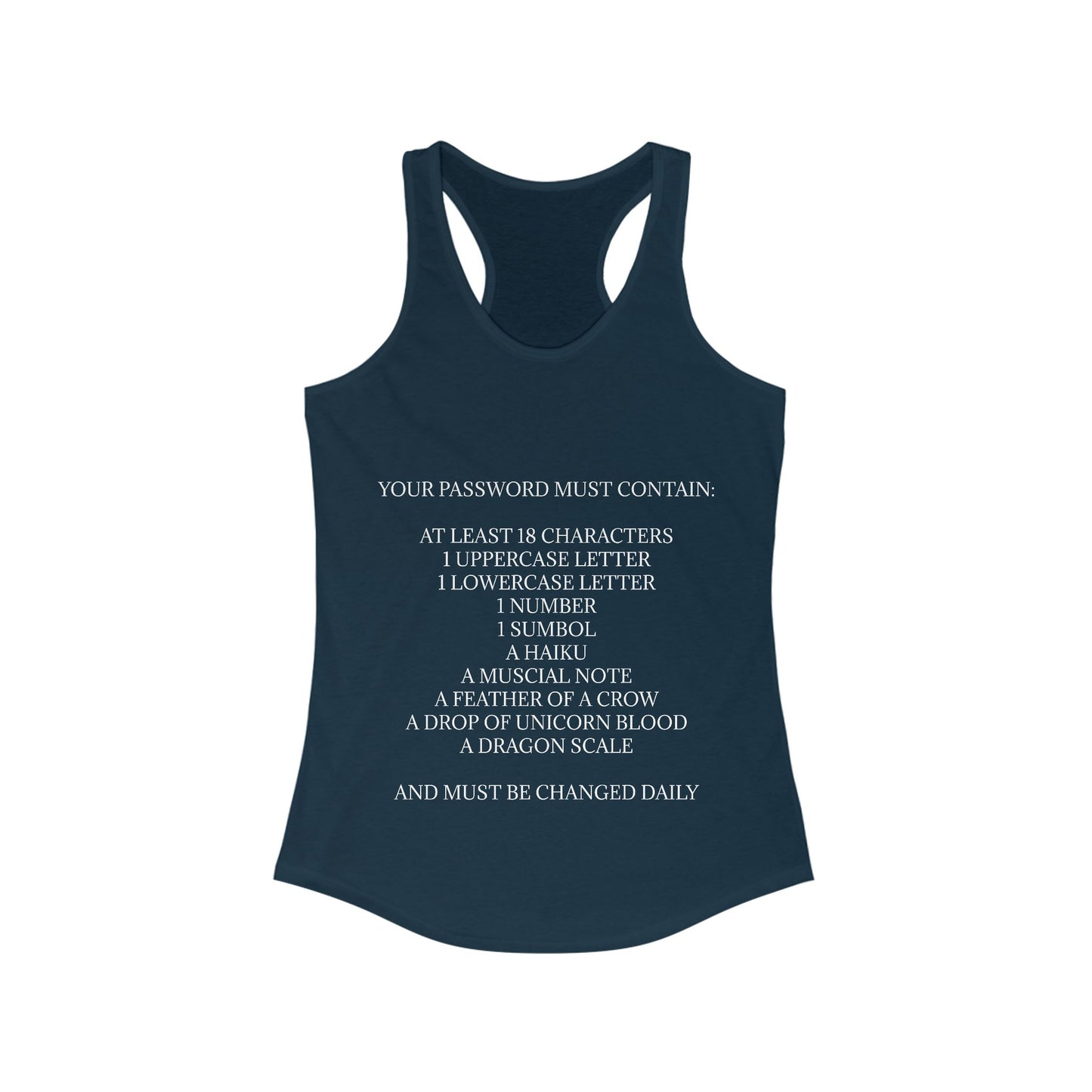 Password Women's Racerback Tank