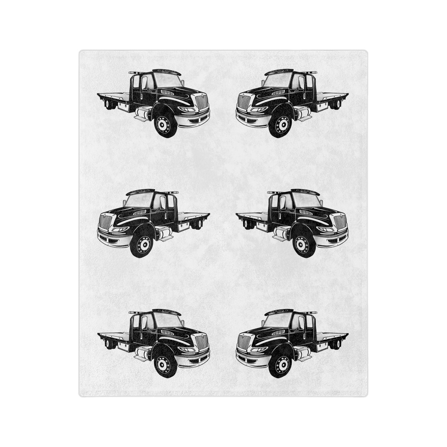 Flatbed Tow Truck Velveteen Microfiber Blanket