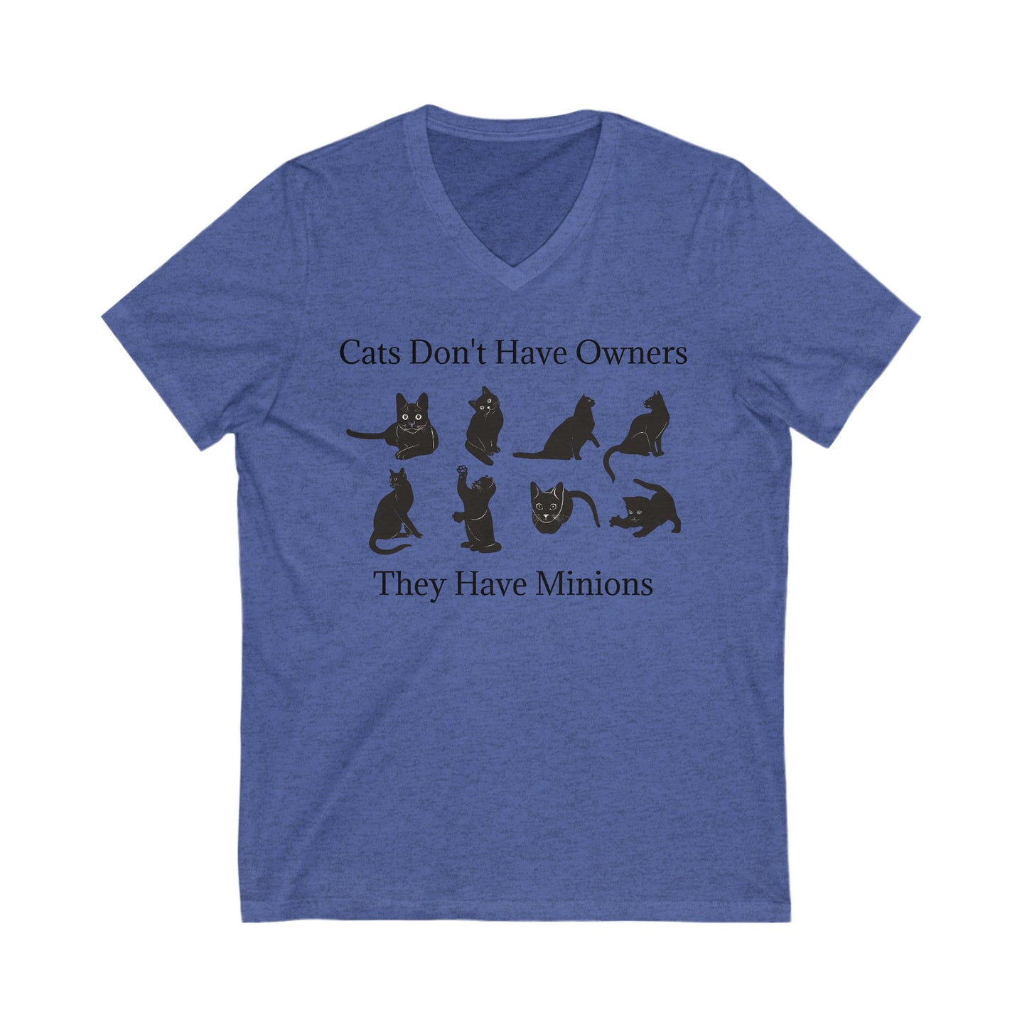 Cat Minions Unisex Short Sleeve V-Neck Tee